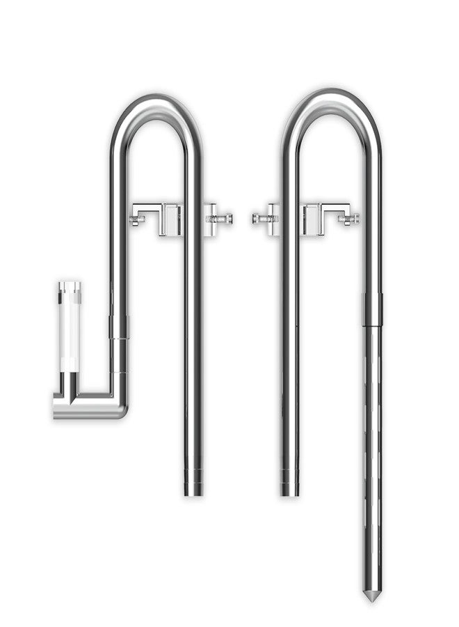 FZONE Stainless Steel Lily Pipes, Upgraded Outflow with Surface Skimmer and Detachable 4.3" Extension Pipe 1/2" ID (12mm) - Image 1